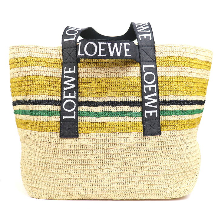 楽天市場】【美品】ロエベ【LOEWE】フォールドショッパー ラフィア 