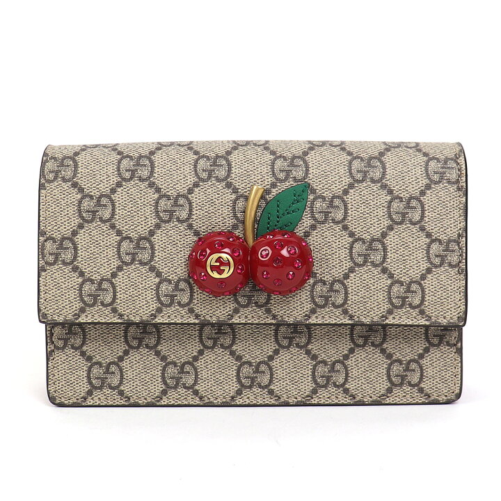 楽天市場】【新品同様】グッチ【GUCCI】チェリー付き GGスプリーム  