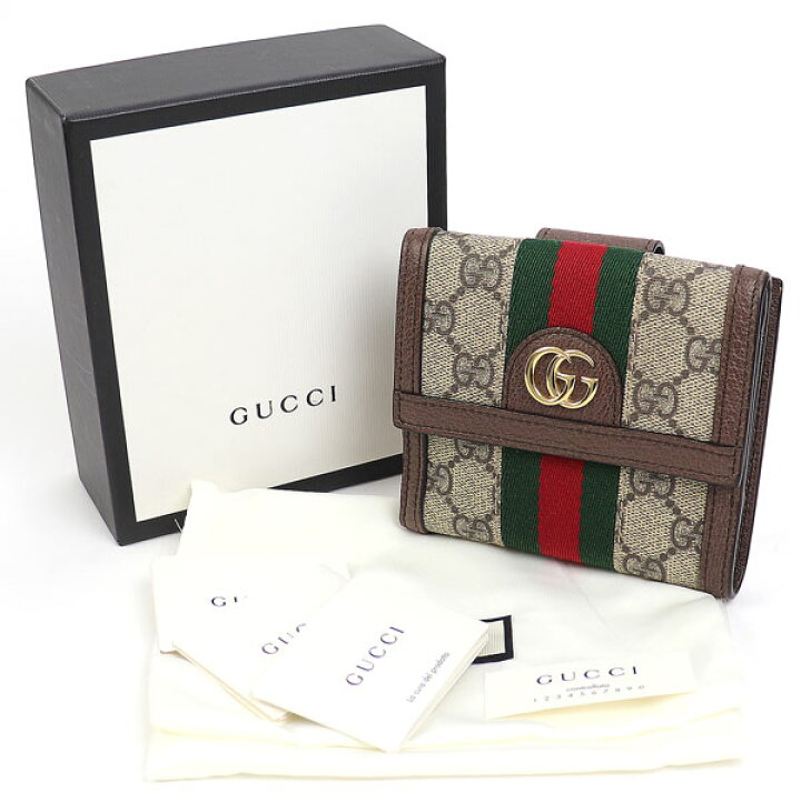 楽天市場】【美品】グッチ【GUCCI】オフィディア GG フレンチフラップ 