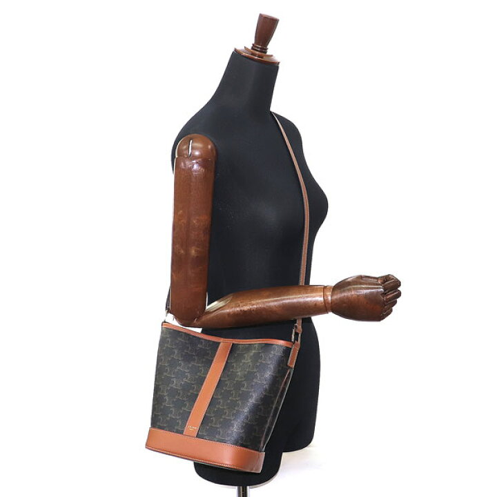 楽天市場】【美品】セリーヌ【CELINE】スモールバケット トリオンフ 