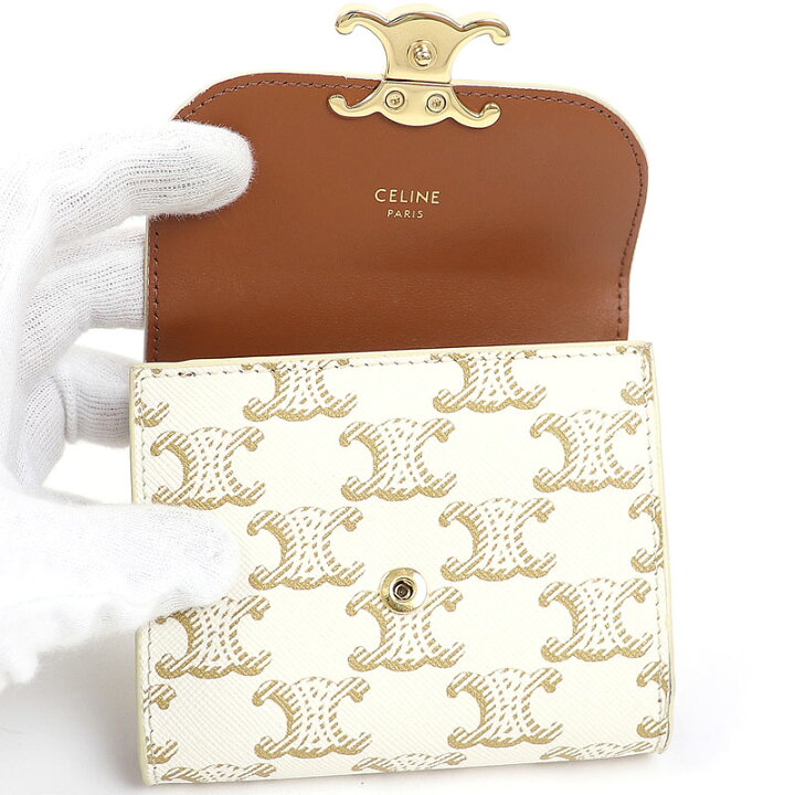 楽天市場】【美品】セリーヌ【CELINE】スモールウォレット トリオンフ 