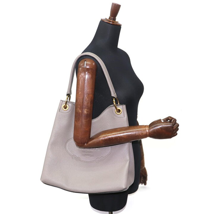 楽天市場】【美品】プラダ 【PRADA】 エンボスロゴ レザー ホーボー 