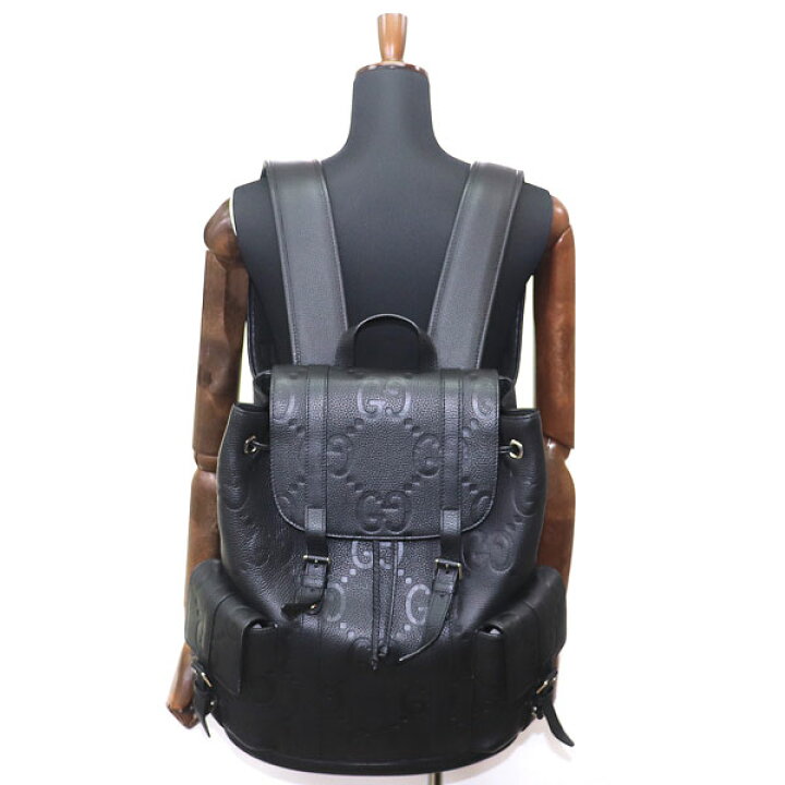 楽天市場】【美品】グッチ【GUCCI】ジャンボGG バックパック ブラック 
