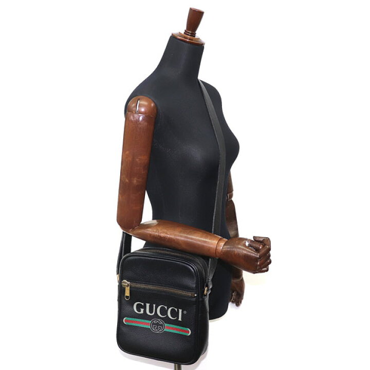 楽天市場】【美品】グッチ 【GUCCI】グッチプリント レザーショルダー 