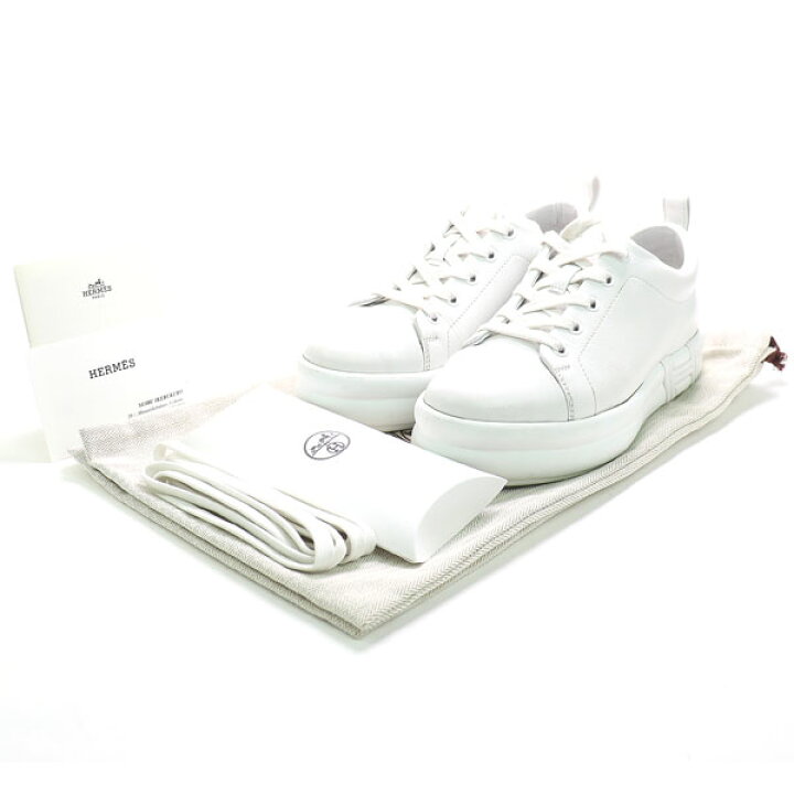 楽天市場】エルメス【HERMES】ハッピー スニーカー ホワイト レザー  