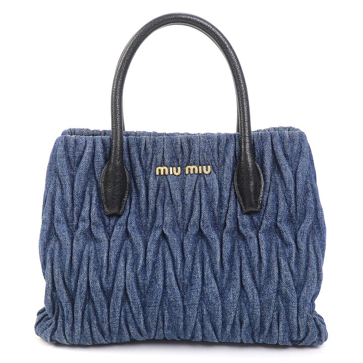 楽天市場】ミュウミュウ 【MIUMIU】 デニム マテラッセ ハンドバッグ  