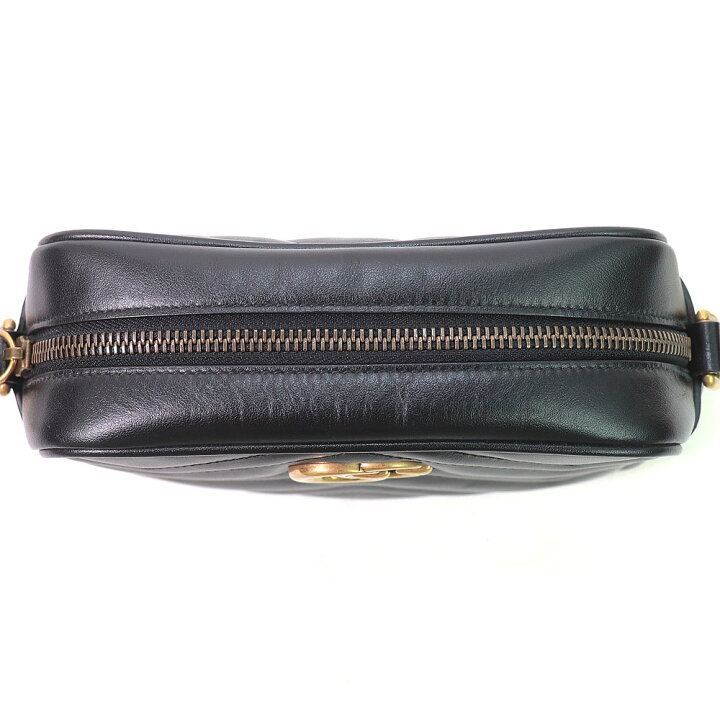 楽天市場】【美品】グッチ【GUCCI】GGマーモント ミニ カメラバッグ 