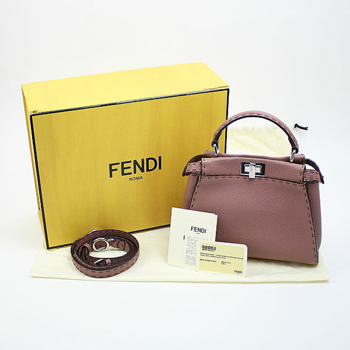 楽天市場】【美品】フェンディ 【FENDI】 ミニ ピーカブー アイ 