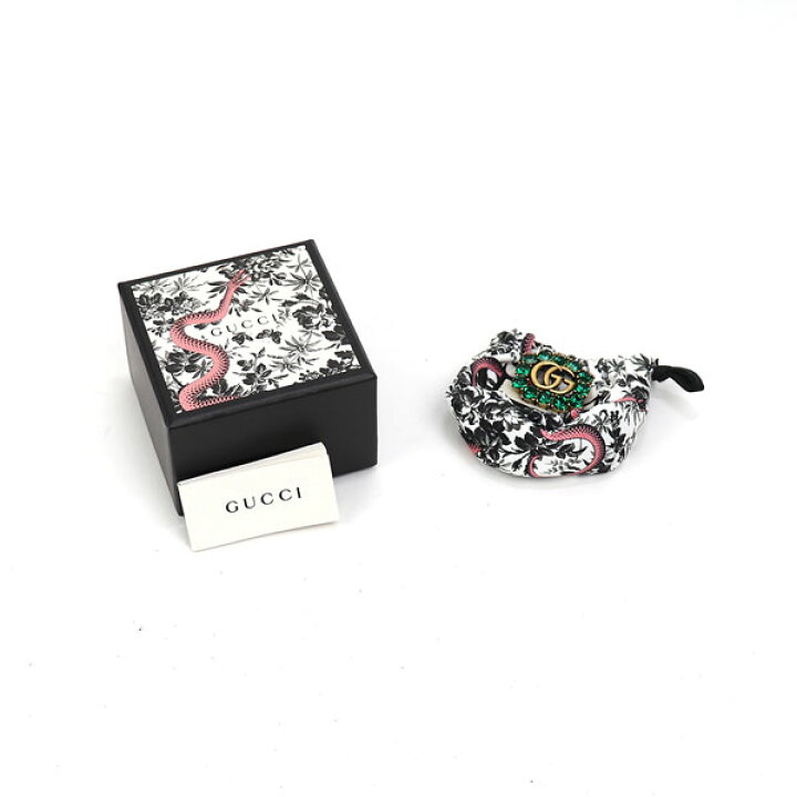 楽天市場】【美品】グッチ 【GUCCI】クリスタル ダブルG ブローチ 