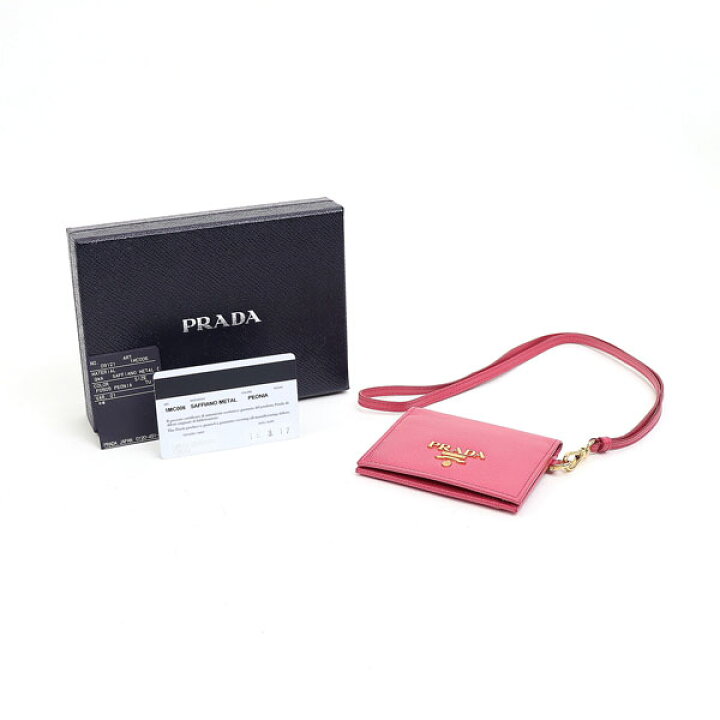 楽天市場】【美品】プラダ 【PRADA】 レザー バッジホルダー 