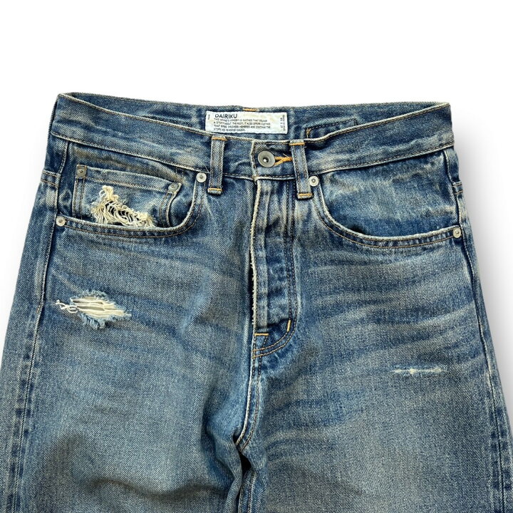 楽天市場】ダイリク・DAIRIKU Damage Straight Denim Pants 状態C 