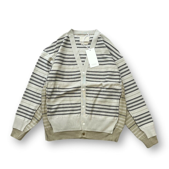 楽天市場】ヨーク・YOKE 22SS BORDER CONNECTING CARDIGAN 状態SS  