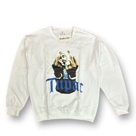 WACKO MARIA・ワコマリア × 2PAC CREW NECK SWEAT SHIRT 状態SS クルーネックスウェットシャツ トレーナー ツーパック コラボ TUPAC-WM-SS04 ホワイト サイズL（79591A）サイズXL（79593A）