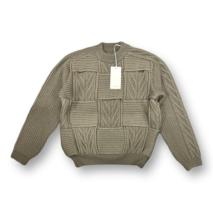 楽天市場】ヨーク・YOKE 21AW CROSSING CABLE CREW NECK KNIT 状態SS  