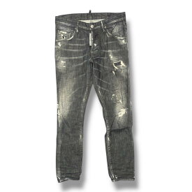 DSQUARED2・ディースクエアード 19AW skinny denim pants 状態A スキニーデニムパンツ ジーンズ S74LB0586 サイズ44 ブラック メンズ （5526M）【中古】