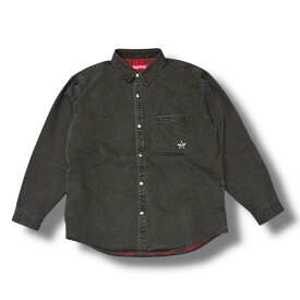 未使用 Supreme・シュプリーム 25AW Quilted Lined Denim Snap Shirt 状態SS キルテッドラインドデニムスナップシャツ サイズL ブラック メンズ （5985M）【中古】