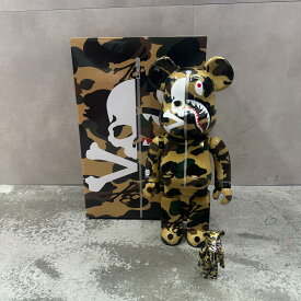 A BATHING APE・アベイシングエイプ × mastermind JAPAN・マスターマインドジャパン BE@RBRICK 400％ 100％ 状態A フィギュア サイズF カモ メンズ （14773M）【中古】