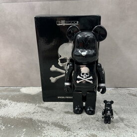 MEDICOM TOY・メディコムトイ × mastermind JAPAN・マスターマインドジャパン BE＠RBRICK 400％ 100％ 状態A フィギュア サイズF ブラック メンズ （14775M）【中古】