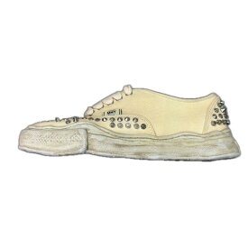 Maison MIHARA YASUHIRO・メゾンミハラヤスヒロ ”BAKER""OG Sole Studded Canvas Low-top Sneaker 状態A ベイカー スタッズキャンバスローカットスニーカー A13FW736 サイズ41 26.5cm ベージュ メンズ （1194M）【中古】