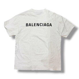 BALENCIAGA・バレンシアガ バックプリント Tシャツ 状態A 半袖 Tシャツ 612966 サイズXS ホワイト メンズ （20916M）【中古】