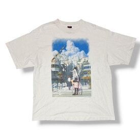 SAINT MICHAEL・セントマイケル 26AW 時をかける少女 × GEEKS RULE Tシャツ カットソー 状態A 半袖 Tシャツ SM-MK1-0000-C84 サイズL ホワイト メンズ （24887M）【中古】