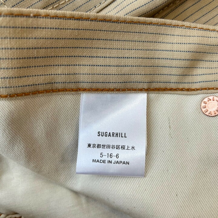 楽天市場】シュガーヒル・SUGARHILL 22SS WOOL LINEN BELL BOTTOM sugarhill ヒッコリーデニムパンツ