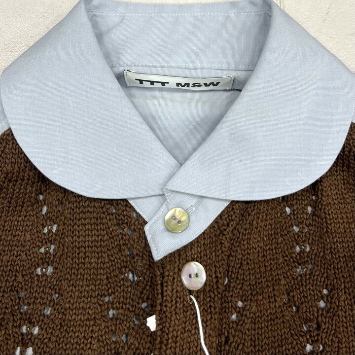 楽天市場】ティー・TTT MSW 22SS Knit Cardigan Docking Shirt 状態SS 