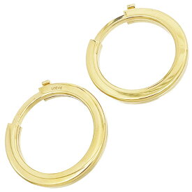ロエベ ストラップ メタリックリング ゴールド金具 117.17.001 ロゴ キーホルダー リング バッグ キー チャーム アクセサリー ブランド小物【中古】