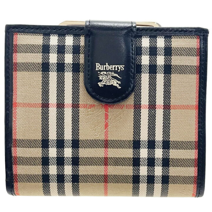 楽天市場】バーバリー 財布 バーバリーチェック がま口財布 キャンバス 