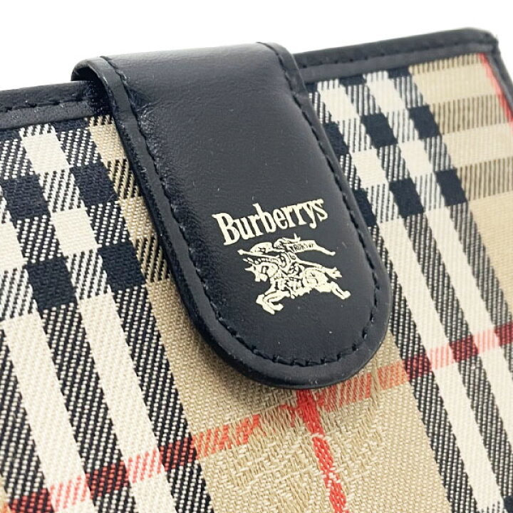 楽天市場】バーバリー 財布 バーバリーチェック がま口財布 キャンバス 