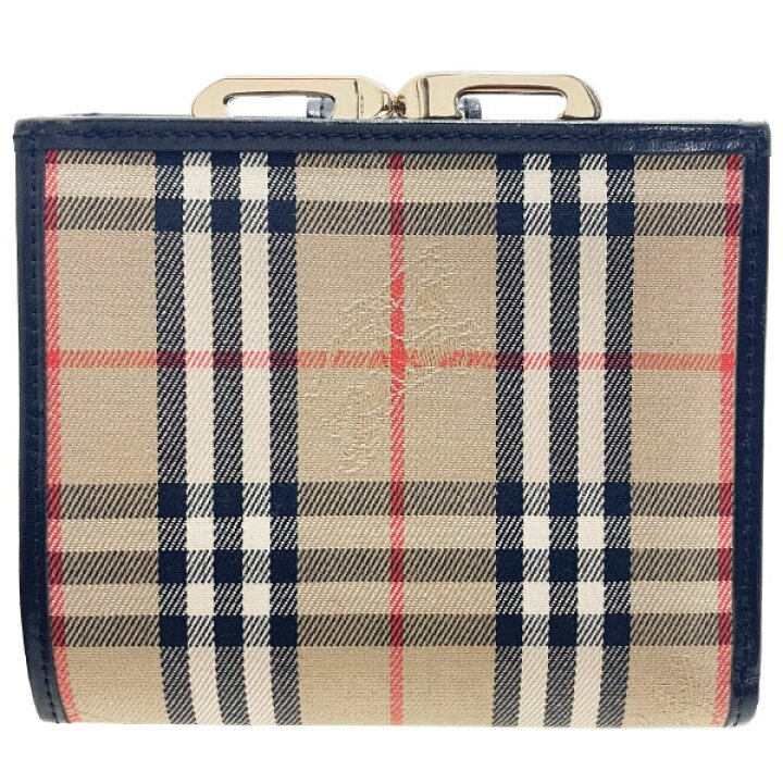 楽天市場】バーバリー 財布 バーバリーチェック がま口財布 キャンバス 
