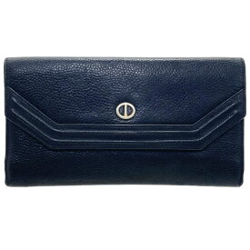 クリスチャン ディオール 長財布 ヴィンテージ 三つ折り長財布 レザー 革 ブラック 黒 Christian Dior ファスナー長財布 財布 ロングウォレット ウォレット サイフ オールド クラシック C.Dior 【中古】