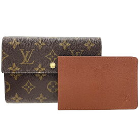 ルイヴィトン 財布 モノグラム ポルト トレゾール エテュイ パピエ M61202 LOUIS VUITTON 証明書ケース付き 三つ折り財布 中財布 ミドルウォレット ウォレット サイフ 【中古】