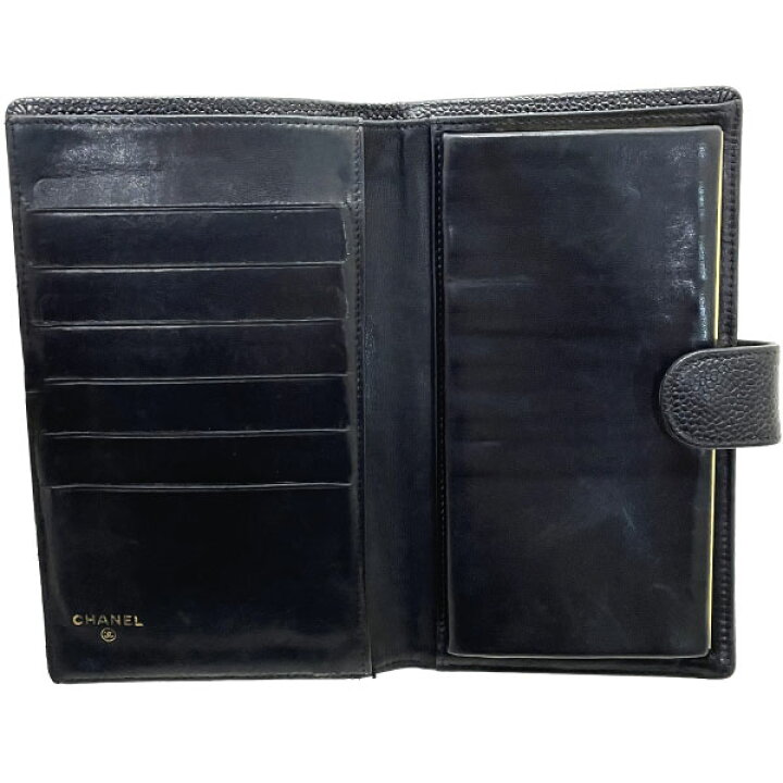 楽天市場】シャネル 長財布 ココマーク がま口長財布 キャビアスキン  