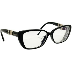 ブルガリ メガネ 度付きレンズ ラインストーン ブラック 黒 4102-B-F 501 BVLGARI 度入り めがね 眼鏡 アイウェア【中古】