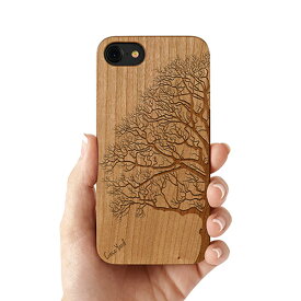 Case Yard【 ウッド iPhoneケース / Half Tree ハーフツリー / iPhone6 iPhone7 iPhone7plus / チェリーウッド 】