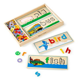 子供英語教育おもちゃ【 木製スペリングボード / See & Spell Learning Toy / 64文字 】