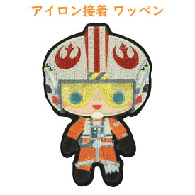 Loungefly【 ラウンジフライ × スターウォーズ / ワッペン ベビーキャラクター / ルーク 反乱軍パイロットスーツ STAR WARS / オレンジ ×マルチカラー】