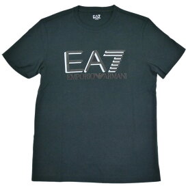 アルマーニ Tシャツ メンズ エンポリオ アルマーニ EMPORIO ARMANI 丸首 半袖 EA7 ロゴ プリント ネイビー S.L.XL サイズ 04504 新品