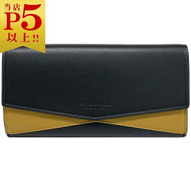 【対象商品Max50％OFF★】ボッテガヴェネタ 財布 608260-1080 BOTTEGA VENETA ボッテガ ファスナー長札 バイカラー ナッパ/カーフ ブラック/カーキ アウトレット わけありセール 新品【6/11 2時迄】