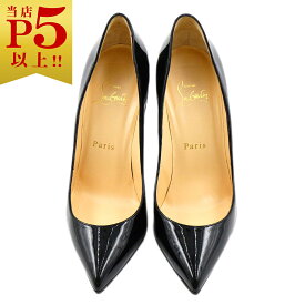 【対象商品Max50％OFF★】中古 クリスチャンルブタン 3140495 ハイヒール Christian Louboutin レザー ピガール フォリーズ パテント サイズ24cm ブラック JJS01719【6/11 2時迄】