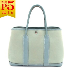 【対象商品Max50％OFF★】エルメス バッグ HERMES トワルオフィシエxネゴンダ ガーデンパーティーTPM □M刻印(2009年) シエル レディース 06290【6/11 2時迄】