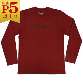 コーチ Tシャツ CB672-OXB COACH メンズ エッセンシャル ロング スリーブ Tシャツ オックスブラッド Mサイズ アウトレット 新品