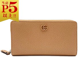 【対象商品Max50％OFF★】グッチ 財布 456117-2754 GUCCI ラウンドファスナー長財布 GGマーモント 型押しカーフ ピンクベージュ シルバー金具 アウトレット 新品【6/11 2時迄】