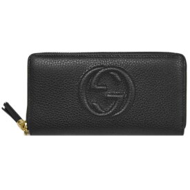 グッチ 財布 598187-1000 GUCCI ラウンドファスナー長財布 インターロッキングG ソーホー 型押しカーフ ブラック アウトレット 新品