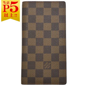 【ポイント6倍以上★】ルイヴィトン 財布 LOUIS VUITTON ダミエ ポルト・バルール・カルト・クレディ 長財布 札入れ ブラウン N61823 OJ10147