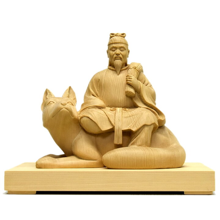 楽天市場】木彫り神像 桧木【稲荷神】 「宇迦之御魂神（うかのみたま 