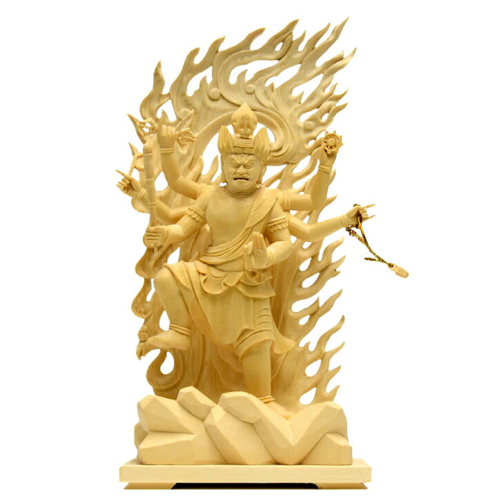 楽天市場】木彫り仏像 【烏枢沙摩明王（うすさまみょうおう）】 桧木 