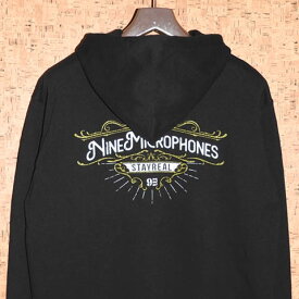 9MICROPHONES ［ナインマイクロフォンズ］ ジップパーカー128-31438 ZIP PARKA -SIGN-