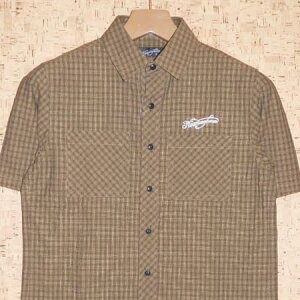 9MICROPHONES �m�i�C���}�C�N���t�H���Y�n�@�����V���cNMF3023 CHECK SHIRT S/S -9MC PRAYING HANDS-